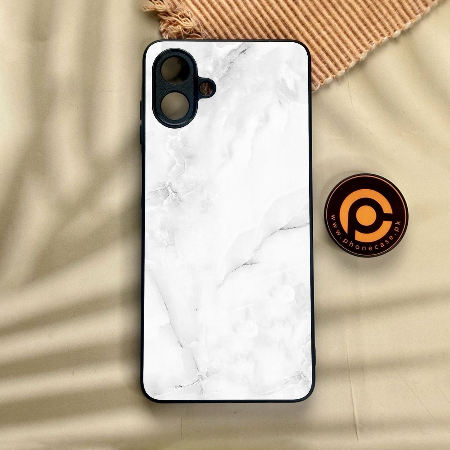 Samsung Galaxy A07 - White Design 5 - Premium Metal Printed Soft Bumper Shock Proof Case