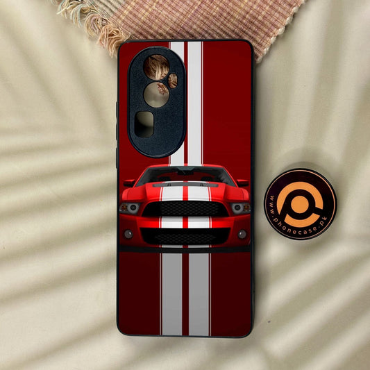 Oppo Reno 10 Pro Plus - Muscle Racing Car - Premium Metal Printed Soft Bumper Shock Proof Case
