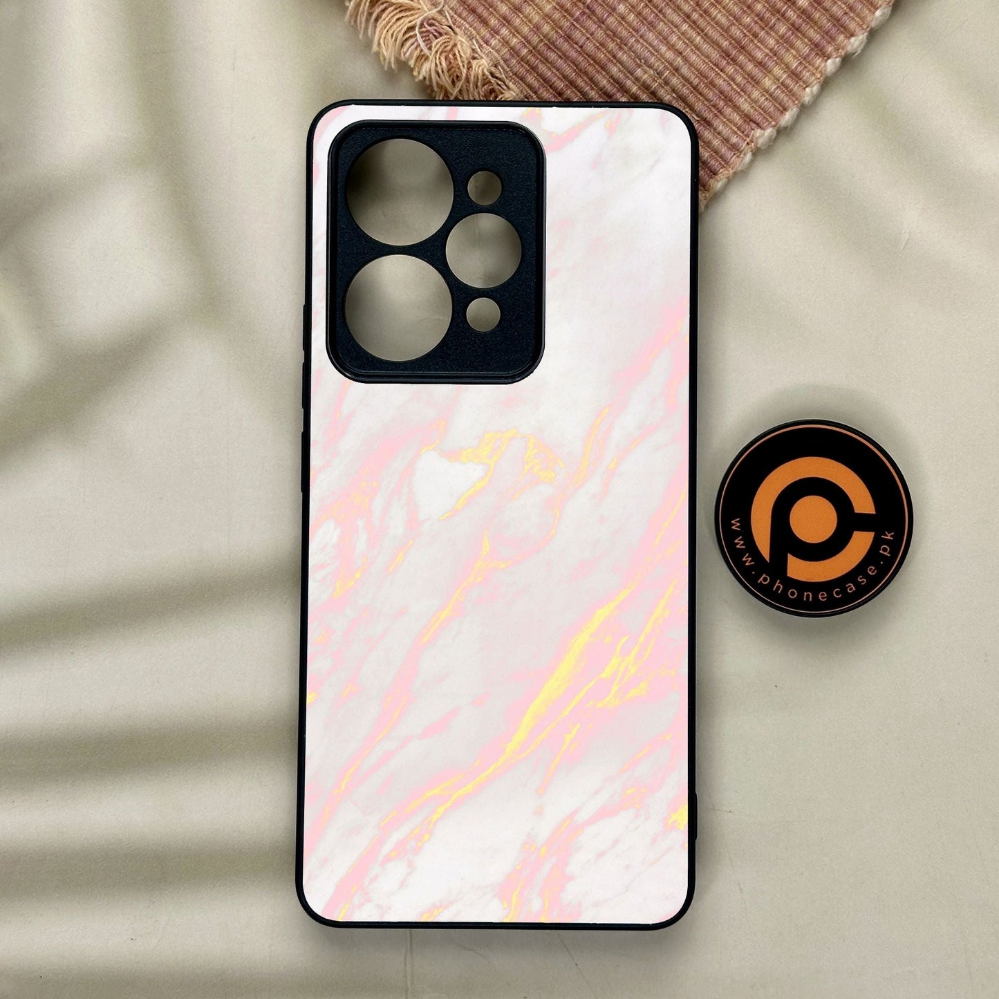 Realme 15 Pro - Pink Design 7 - Premium Metal Printed Soft Bumper Shock Proof Case