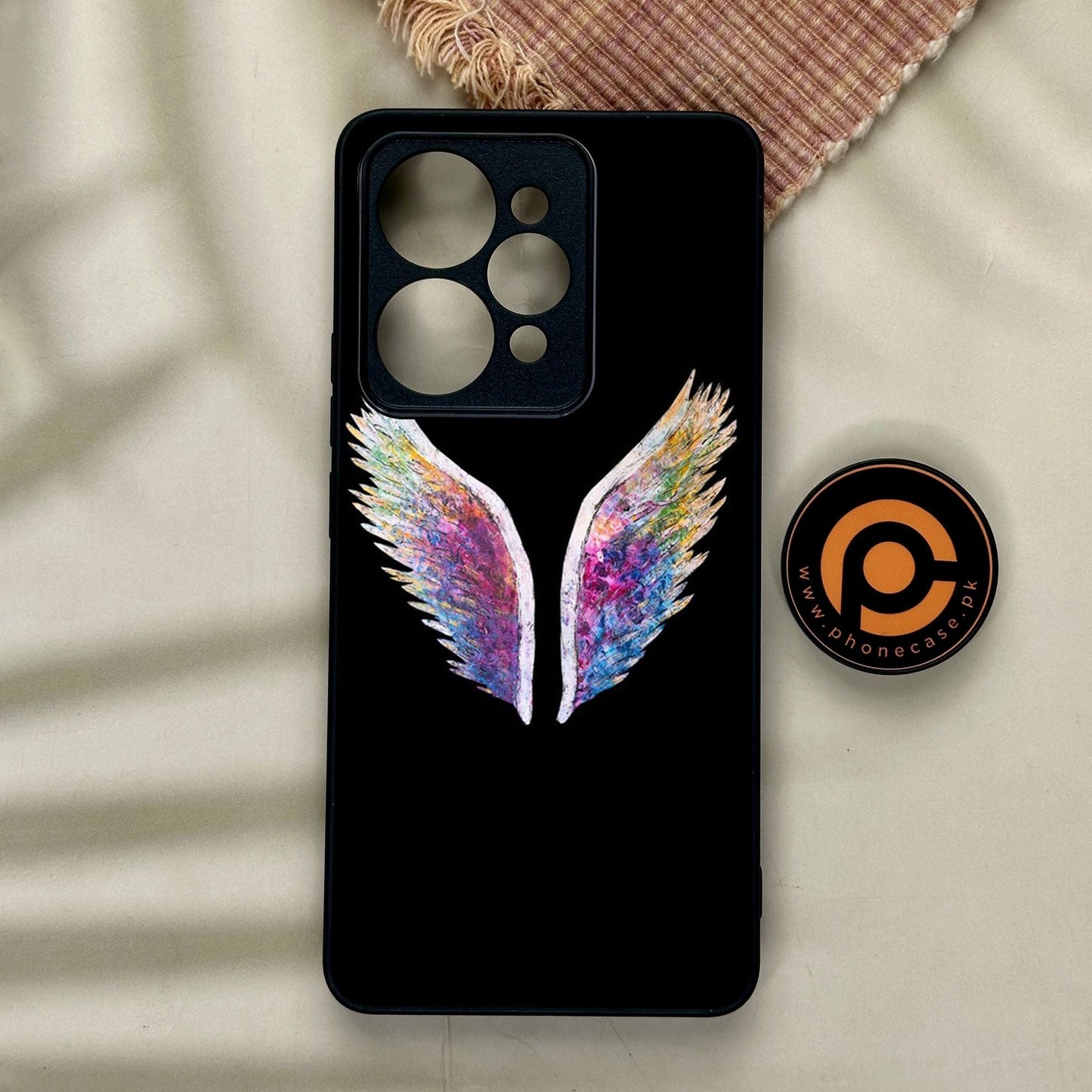 Realme 15 - Angel Wings Design 3 - Premium Metal Printed Soft Bumper Shock Proof Case