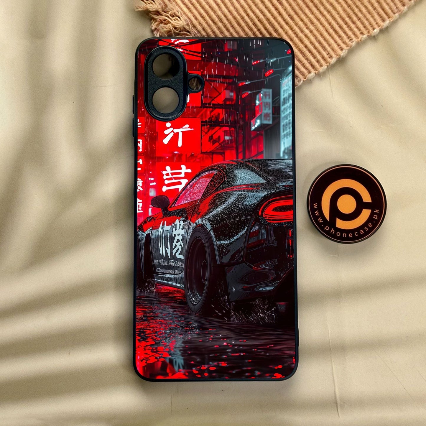Samsung Galaxy A07 - Tokyo Dark Night Racing Car - Premium Metal Printed Soft Bumper Shock Proof Case