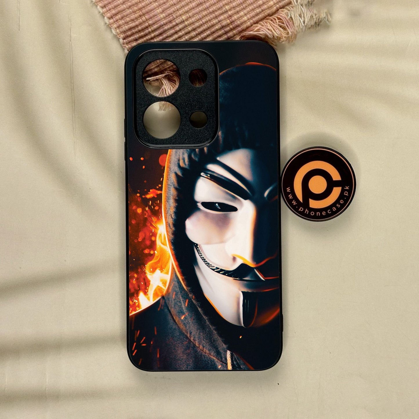 Xiaomi Redmi 15C - Anonymous 2.0 Design 6 - Premium Metal Printed Soft Bumper Shock Proof Case