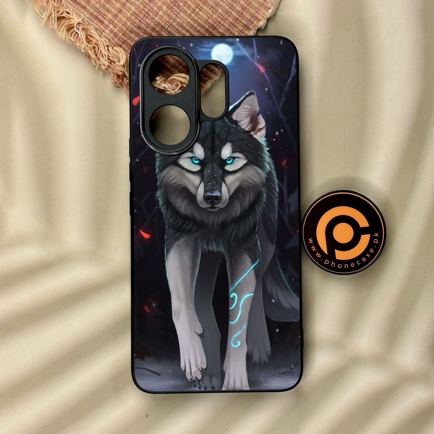 Vivo V60 - Wolf Design 8 - Premium Metal Printed Soft Bumper Shock Proof Case