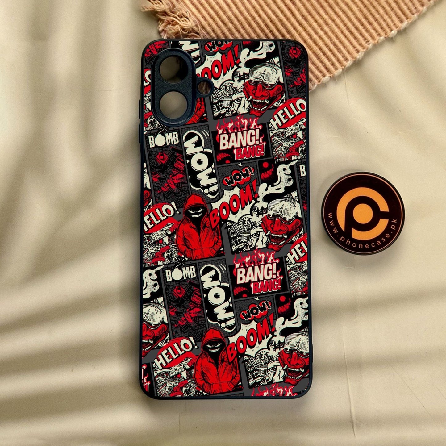 Samsung Galaxy A07 - Boom Red - Premium Metal Printed Soft Bumper Shock Proof Case