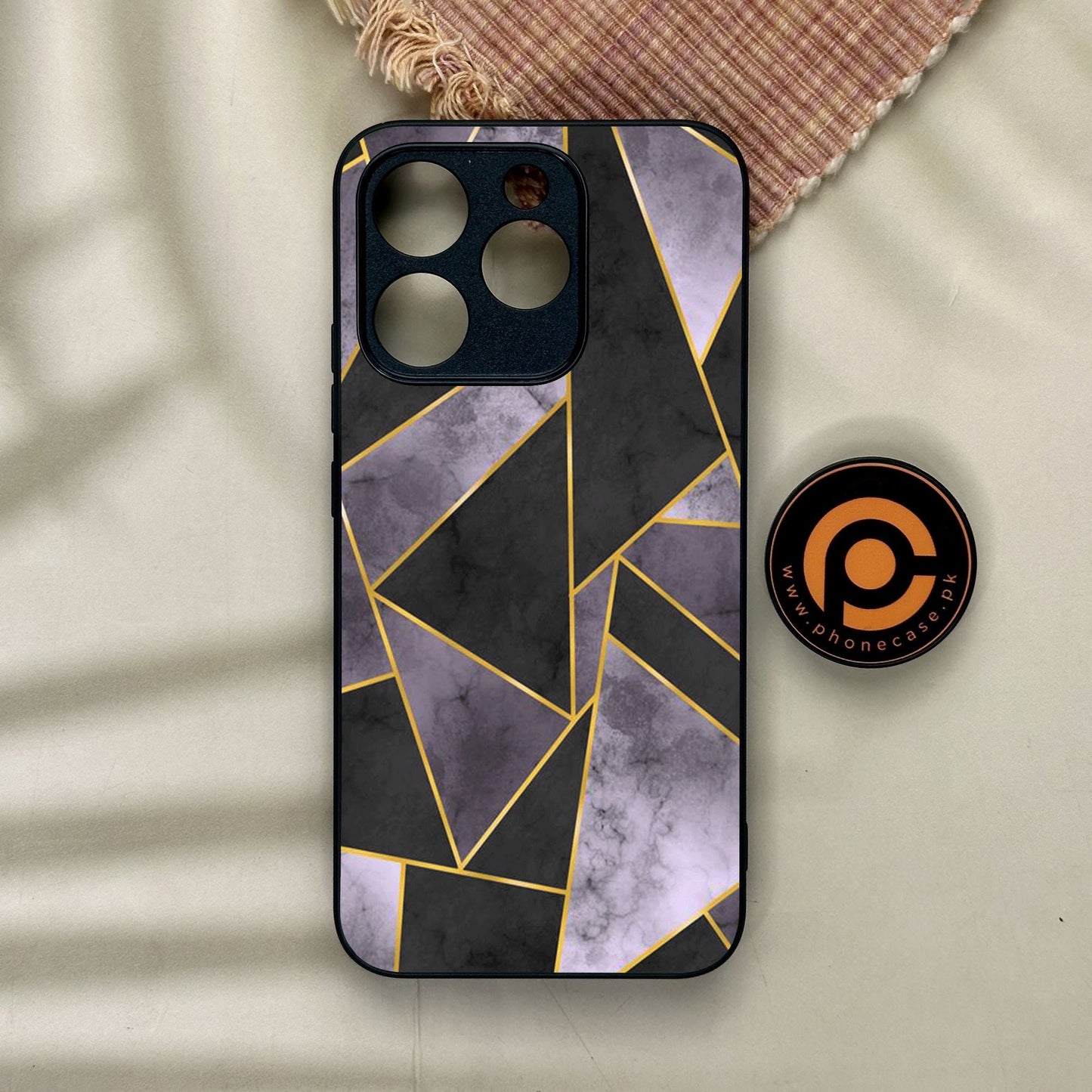 Realme 15T - Geometric Design 8 - Premium Metal Printed Soft Bumper Shock Proof Case