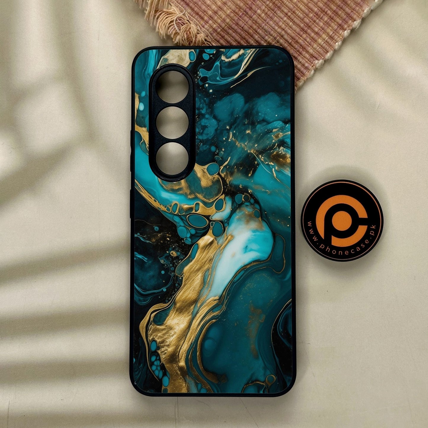 Itel S25 - Liquid Marble Design 3 - Premium Metal Printed Soft Bumper Shock Proof Case