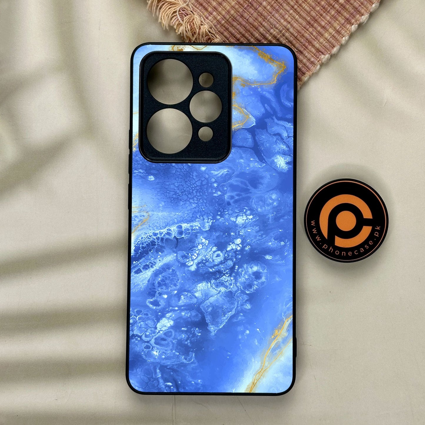 Realme 15 - Blue 2.0 Design 2 - Premium Metal Printed Soft Bumper Shock Proof Case