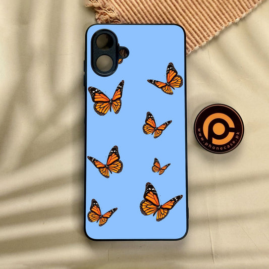 Samsung Galaxy A07 - Butterflies Design 3 - Premium Metal Printed Soft Bumper Shock Proof Case