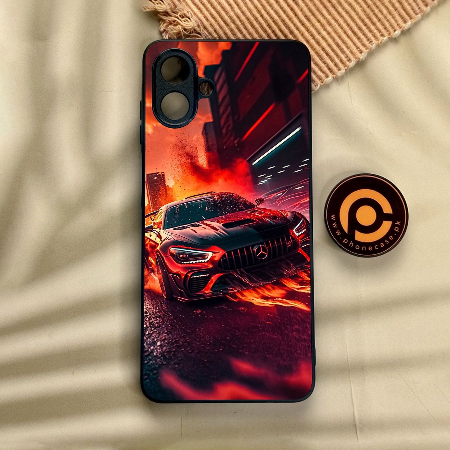 Samsung Galaxy A07 - Racing Design 3 - Premium Metal Printed Soft Bumper Shock Proof Case