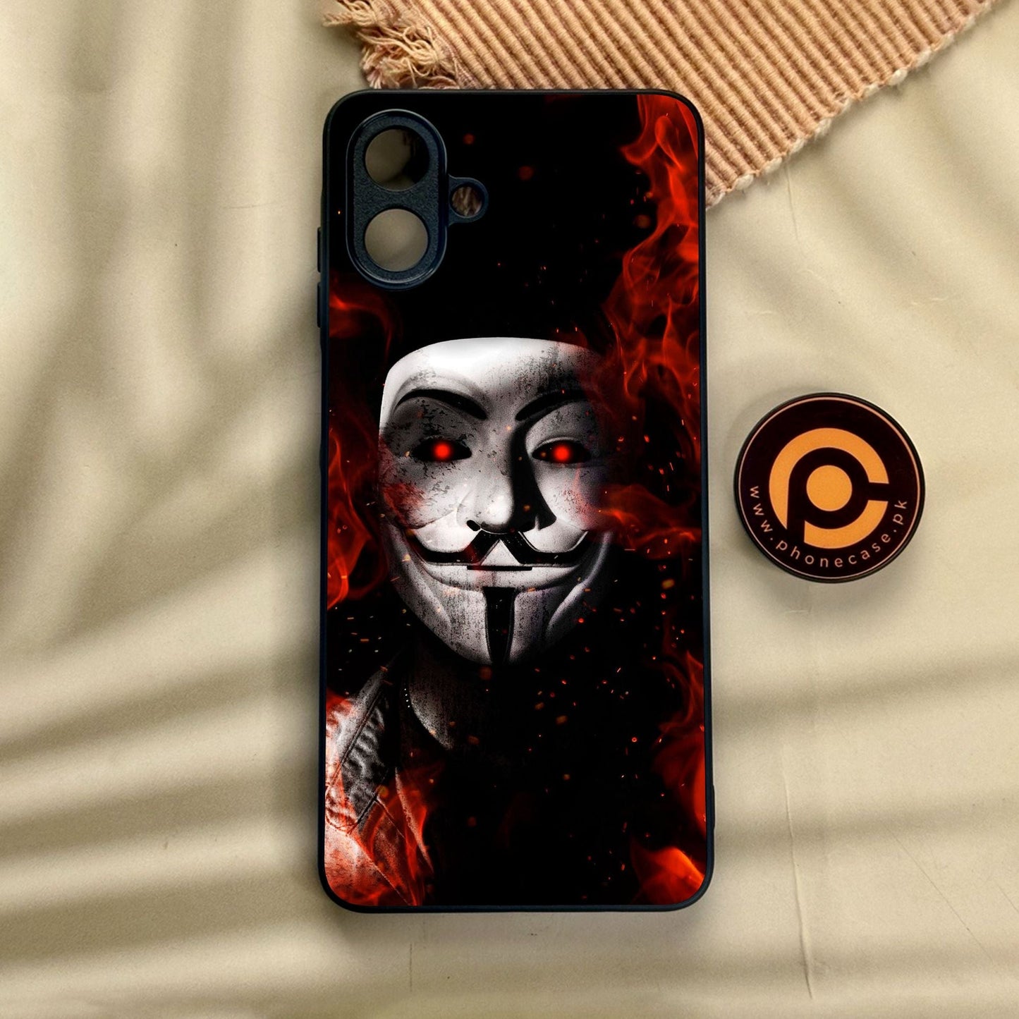 Samsung Galaxy A07 - Anonymous 2.0 Design 7 - Premium Metal Printed Soft Bumper Shock Proof Case