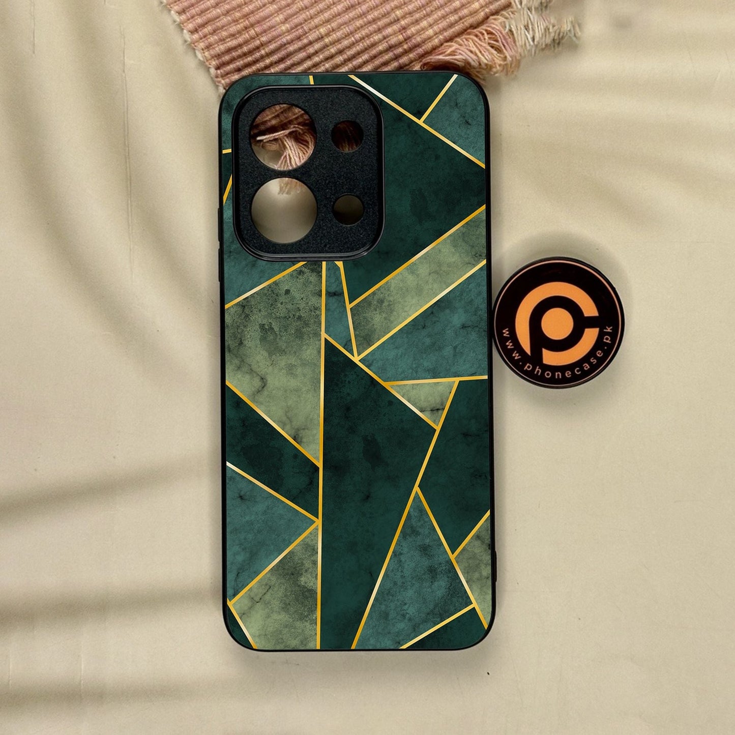 Xiaomi Redmi 15C - Geometric Design 5 - Premium Metal Printed Soft Bumper Shock Proof Case