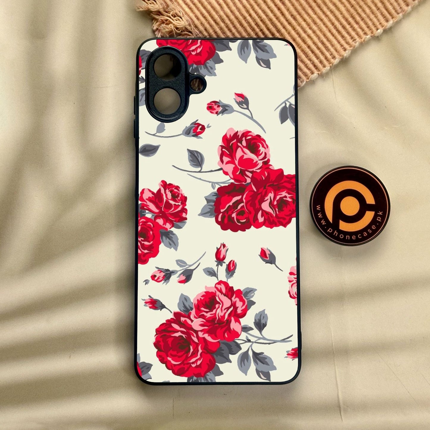 Samsung Galaxy A07 - Floral Series Design 8 - Premium Metal Printed Soft Bumper Shock Proof Case