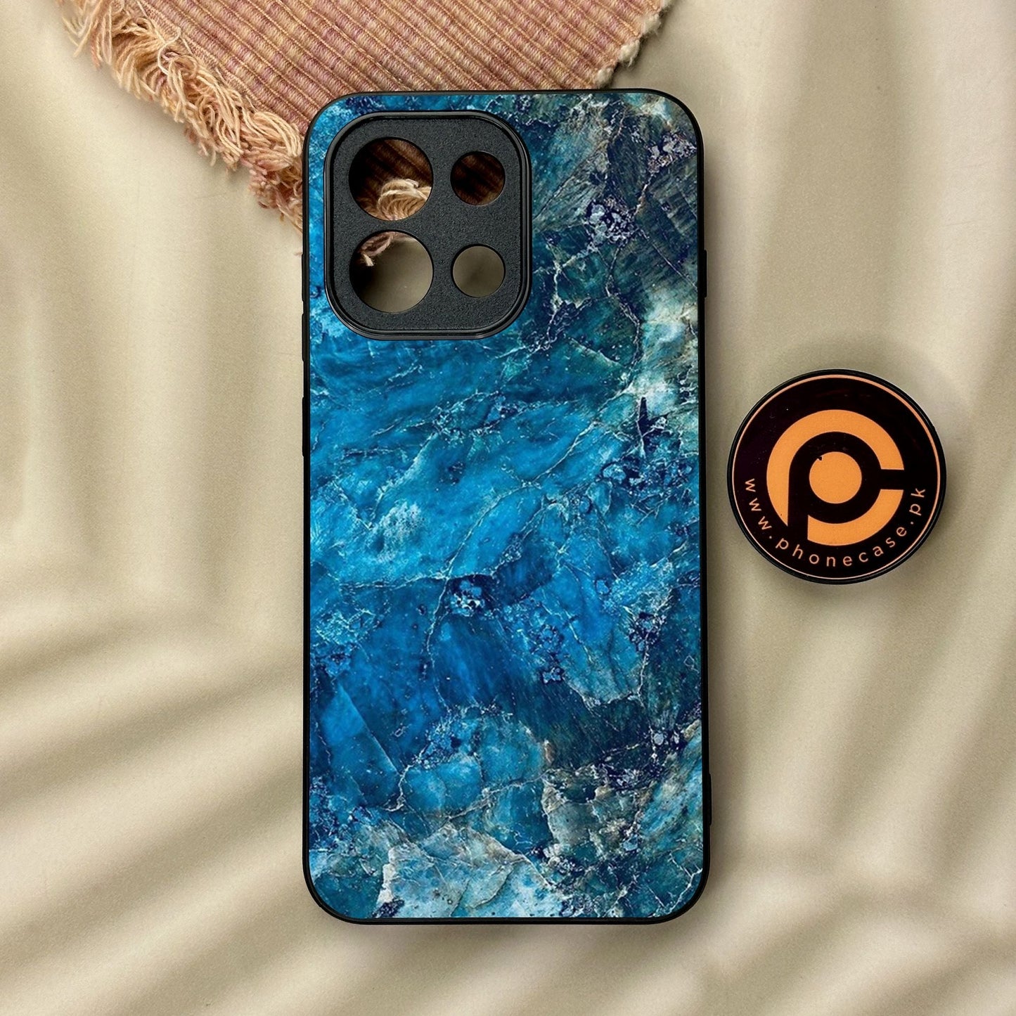 OnePlus 13T - Blue Marble Design 10 - Premium Metal Printed Soft Bumper Shock Proof Case