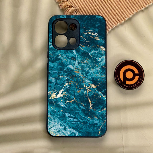 Oppo A6 Pro - Blue 2.0 Design 1 - Premium Metal Printed Soft Bumper Shock Proof Case