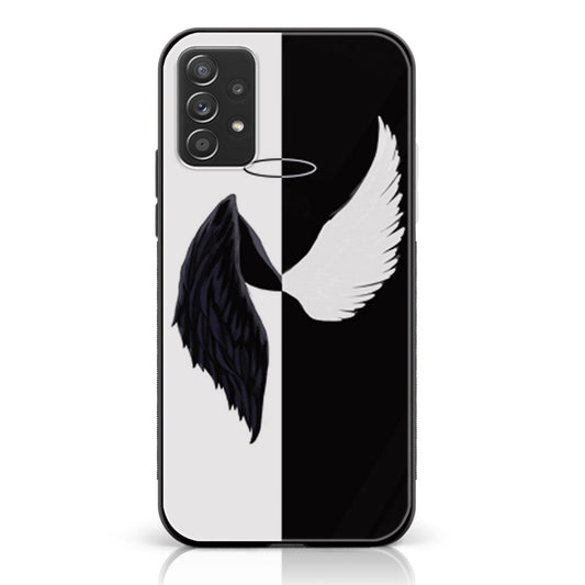 Samsung Galaxy A72 4G- Angel Wings 2.0 Series Design 5  - Premium Printed Glass soft Bumper shock Proof Case CS-39133