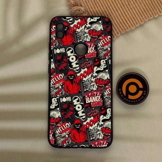 Redmi Note 7 - Boom Red - Premium Metal Printed Soft Bumper Shock Proof Case