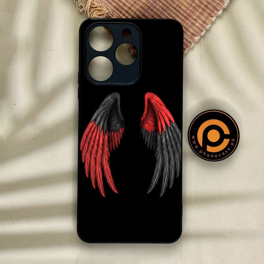Realme Note 70 - Angel Wings Design 7 - Premium Metal Printed Soft Bumper Shock Proof Case