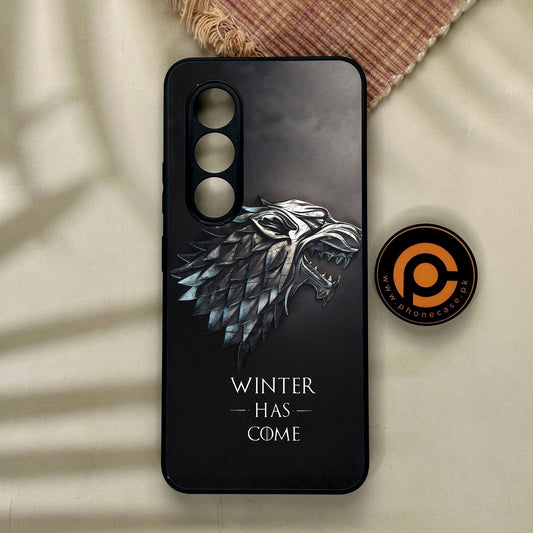 Itel S25 - Winter Has Come Got - Premium Metal Printed Soft Bumper Shock Proof Case