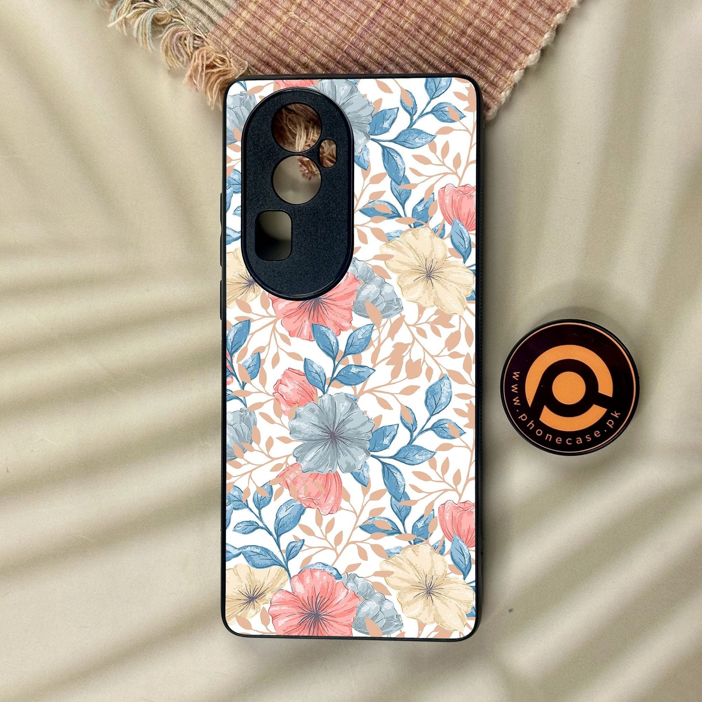 Oppo Reno 10 Pro Plus - Seamless Flower - Premium Metal Printed Soft Bumper Shock Proof Case