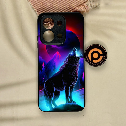 Xiaomi Redmi 15C - Wolf Design 2 - Premium Metal Printed Soft Bumper Shock Proof Case