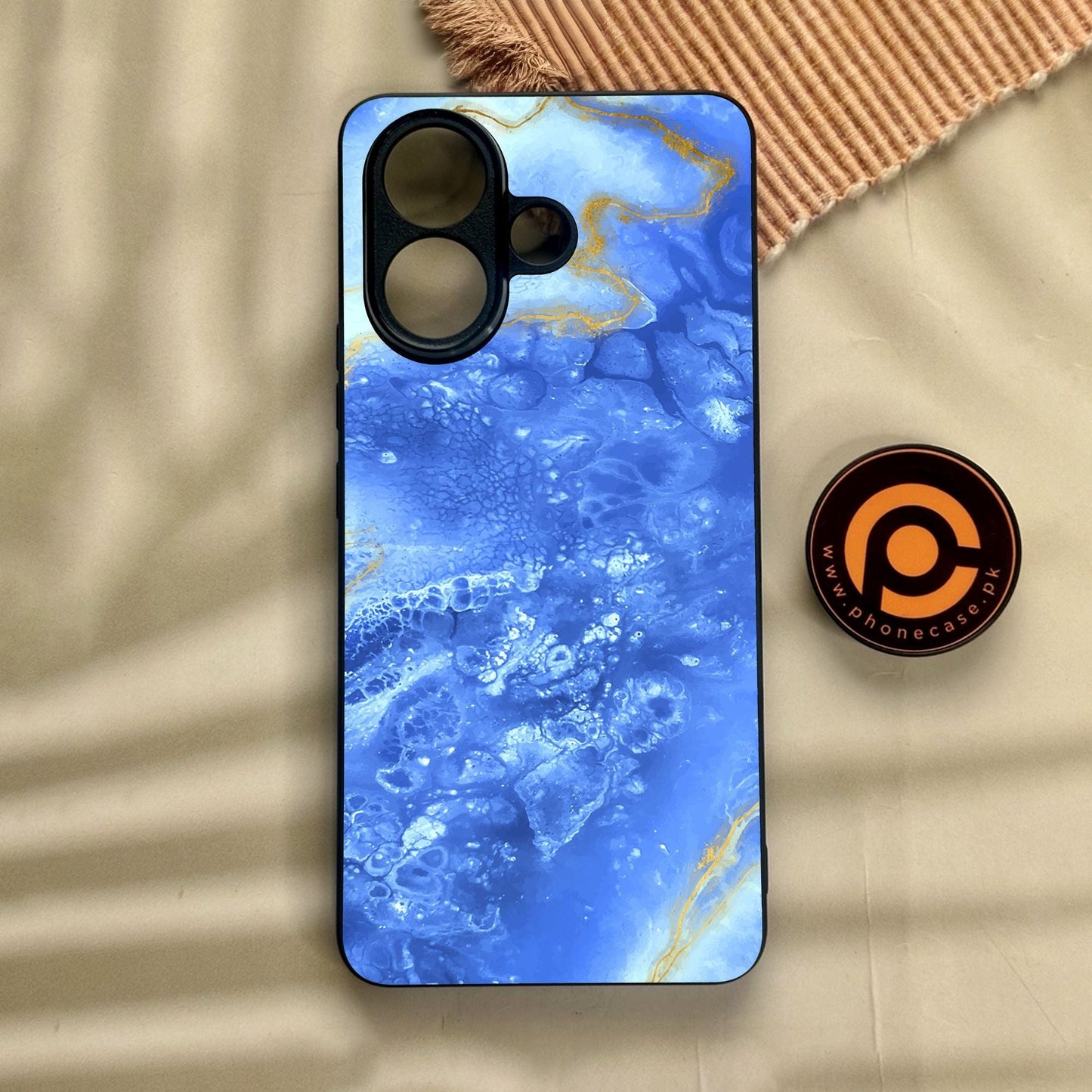 Vivo V60 Lite  - Blue 2.0 Design 2 - Premium Metal Printed Soft Bumper Shock Proof Case