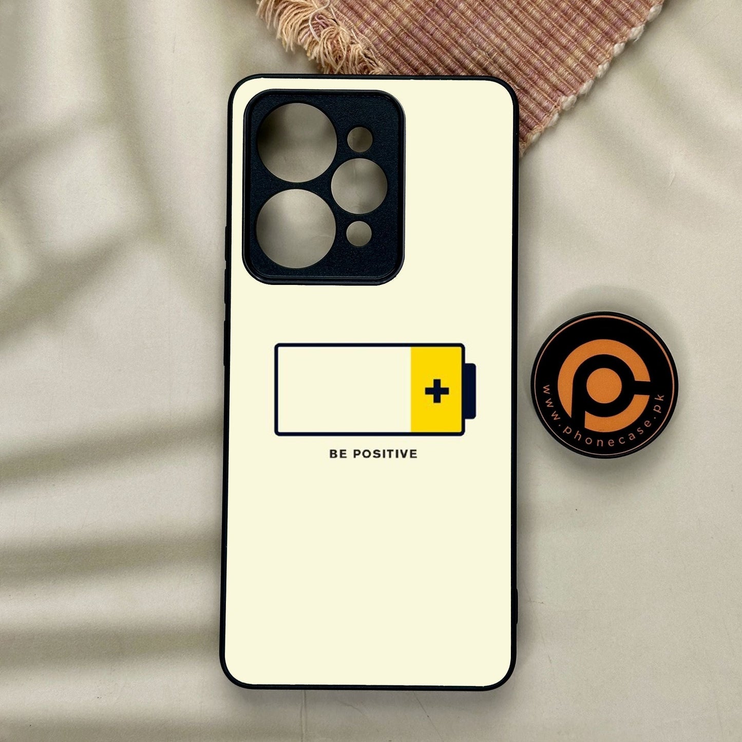 Realme 15 - Be Positive Design - Premium Metal Printed Soft Bumper Shock Proof Case