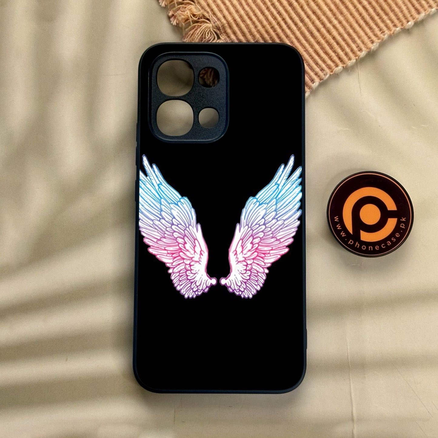 Oppo A6 Pro - Angel Wings Design 8 - Premium Metal Printed Soft Bumper Shock Proof Case
