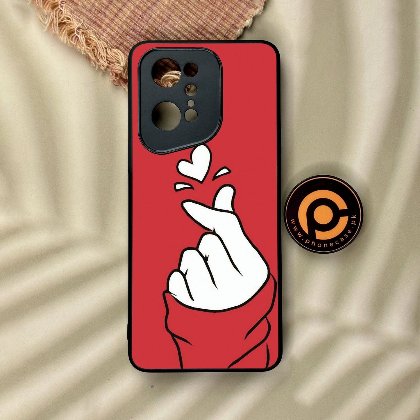 Oppo Find X5 Pro - Finger Heart Bts - Premium Metal Printed Soft Bumper Shock Proof Case