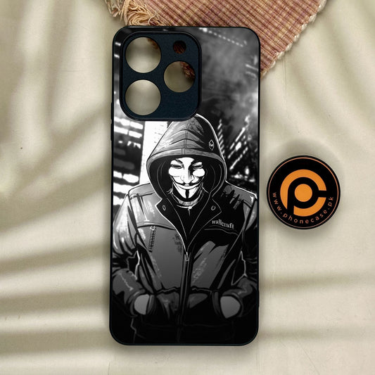 Realme Note 70 - Anonymous 2.0 Design 1 - Premium Metal Printed Soft Bumper Shock Proof Case