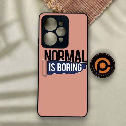 Realme 15 - Normal Is Boring Design - Premium Metal Printed Soft Bumper Shock Proof Case