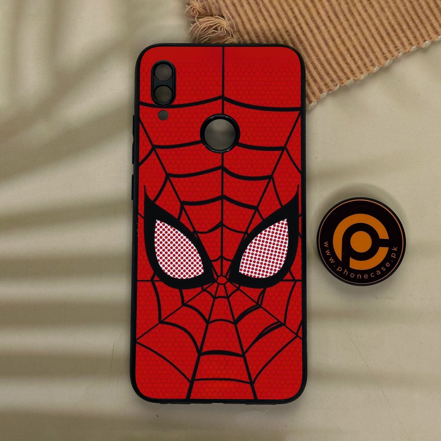 Redmi Note 7 - Web Of Heroism - Premium Metal Printed Soft Bumper Shock Proof Case