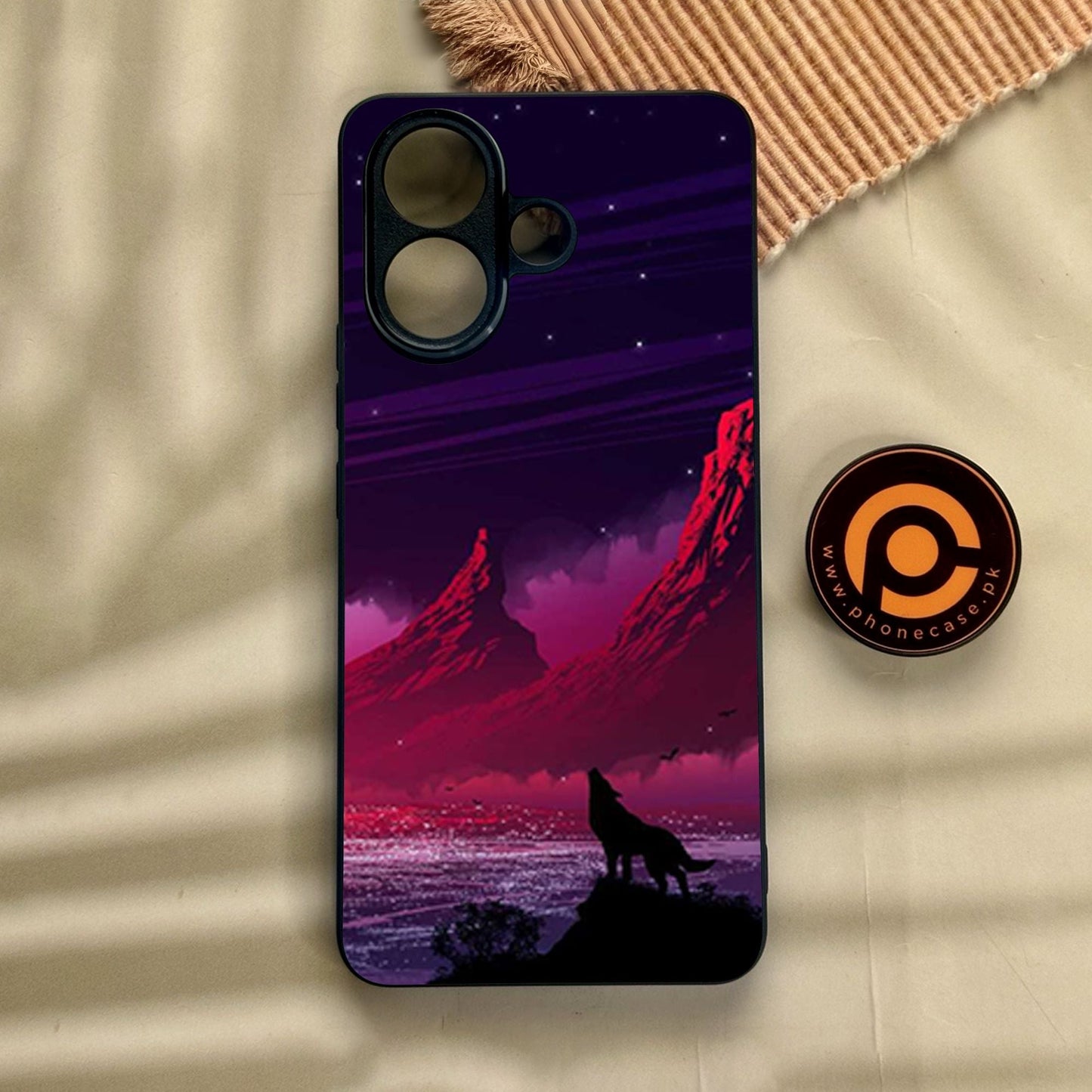 Vivo V60 Lite  - Wolf Design 7 - Premium Metal Printed Soft Bumper Shock Proof Case