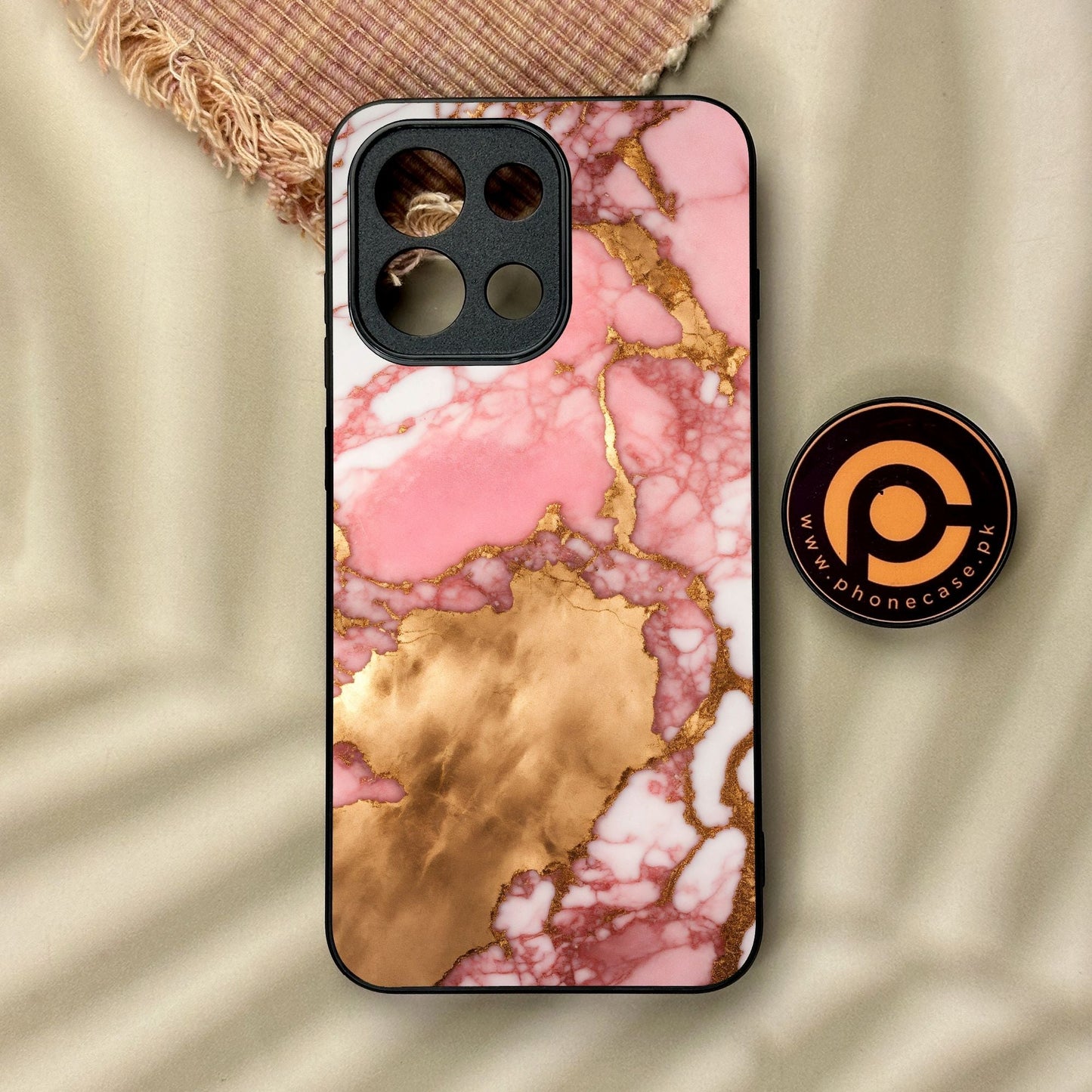 OnePlus 13T - Pink Marble 2.0 Design 7 - Premium Metal Printed Soft Bumper Shock Proof Case