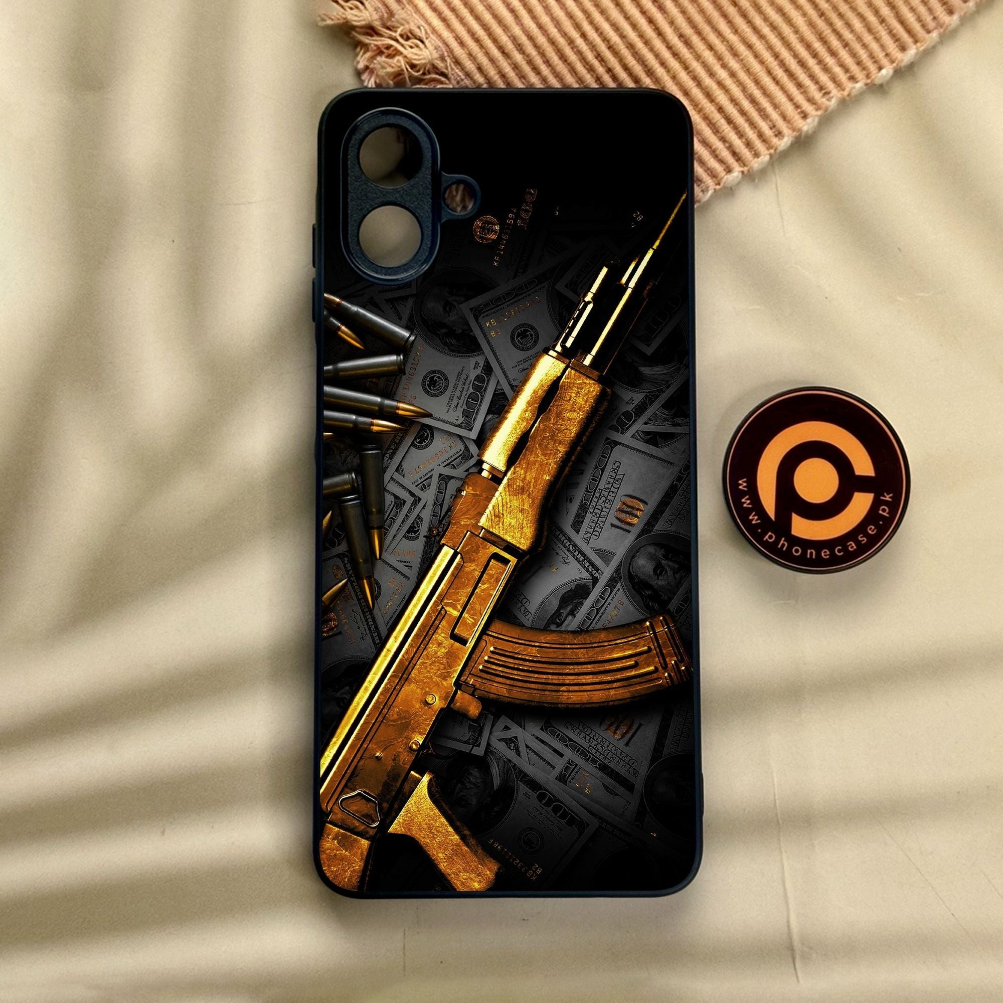 Samsung Galaxy A07 - Dollar Design 6 - Premium Metal Printed Soft Bumper Shock Proof Case CS-39158