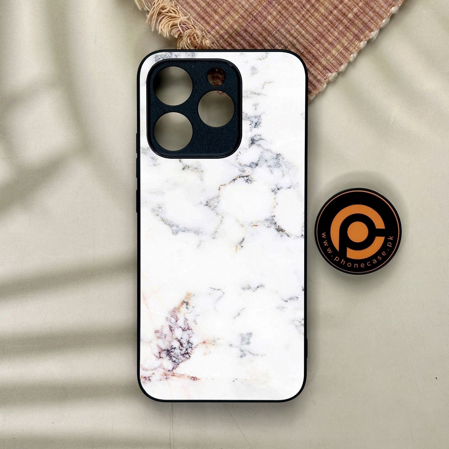 Realme 15T - White Design 3 - Premium Metal Printed Soft Bumper Shock Proof Case