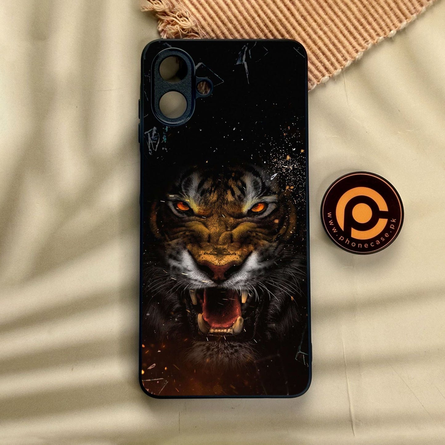 Samsung Galaxy A07 - Tiger Design 9 - Premium Metal Printed Soft Bumper Shock Proof Case