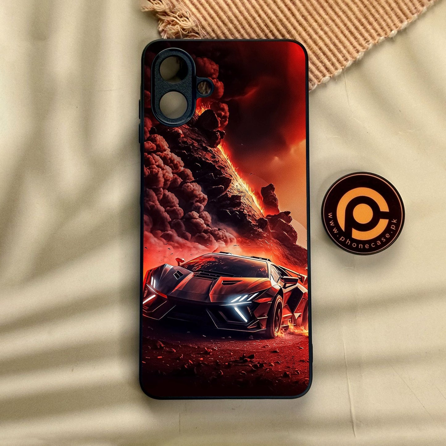 Samsung Galaxy A07 - Racing Design 7 - Premium Metal Printed Soft Bumper Shock Proof Case