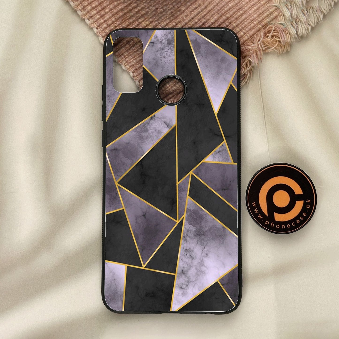Honor 9X Lite - Geometric Design 8 - Premium Metal Printed Soft Bumper Shock Proof Case