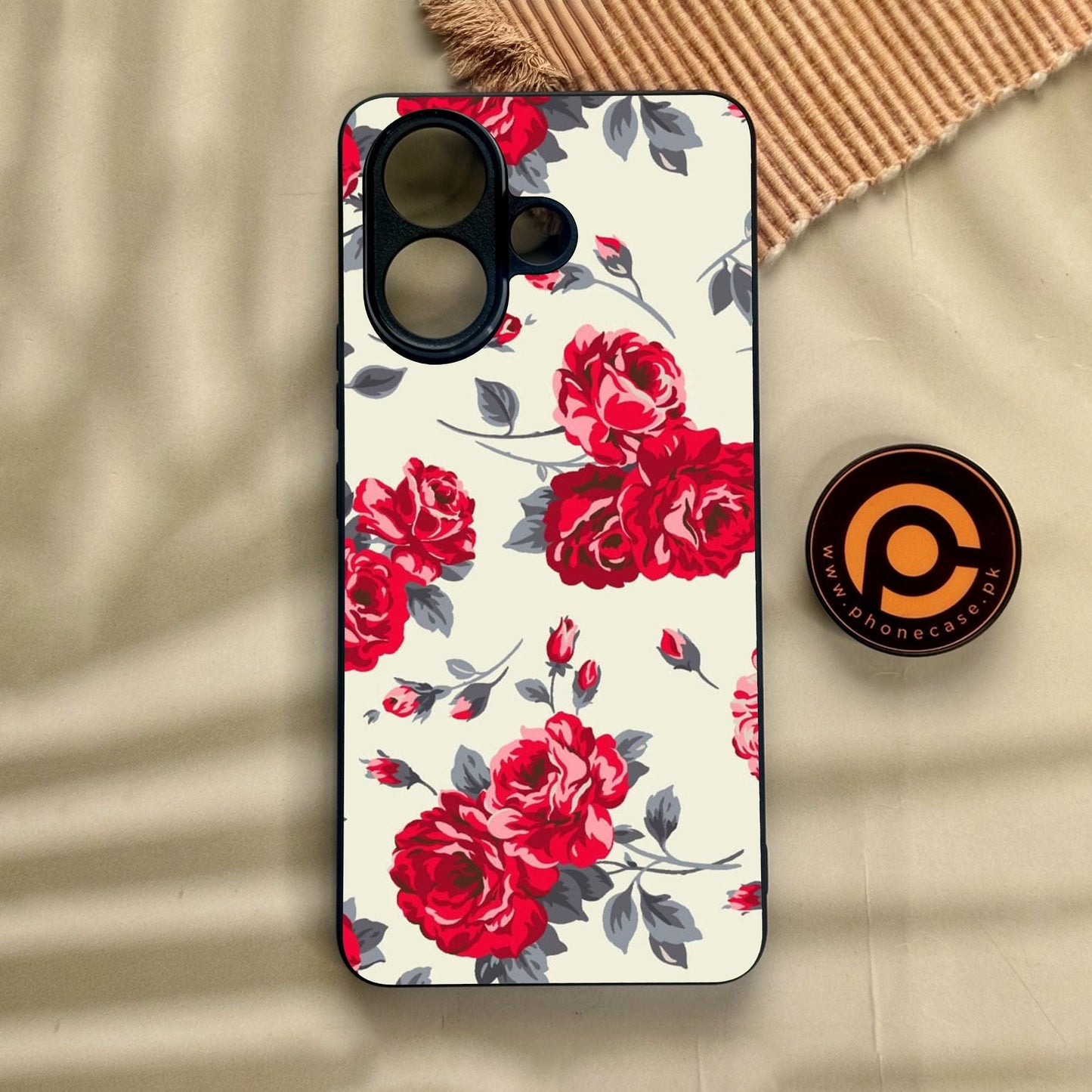 Vivo V60 Lite  - Floral Series Design 8 - Premium Metal Printed Soft Bumper Shock Proof Case