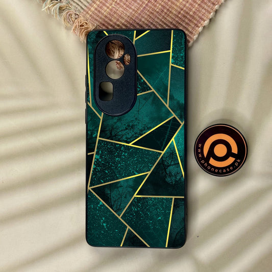 Oppo Reno 10 Pro Plus - Geometric Design 9 - Premium Metal Printed Soft Bumper Shock Proof Case