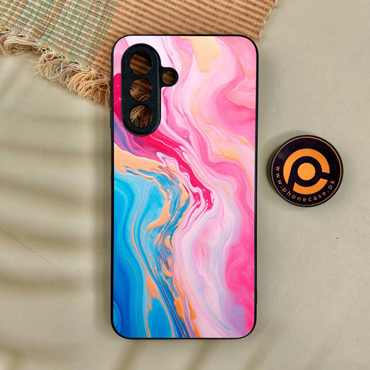 Samsung Galaxy A17 - Pink Marble 2.0 Design 3 - Premium Metal Printed Soft Bumper Shock Proof Case