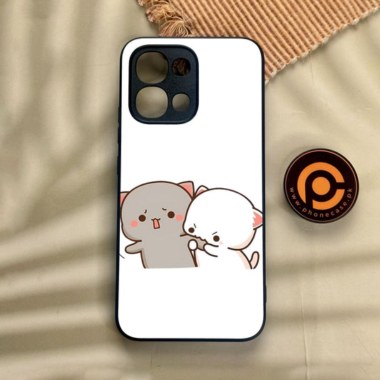 Oppo A6 Pro - Cute Bubu Dudu Design 9 - Premium Metal Printed Soft Bumper Shock Proof Case