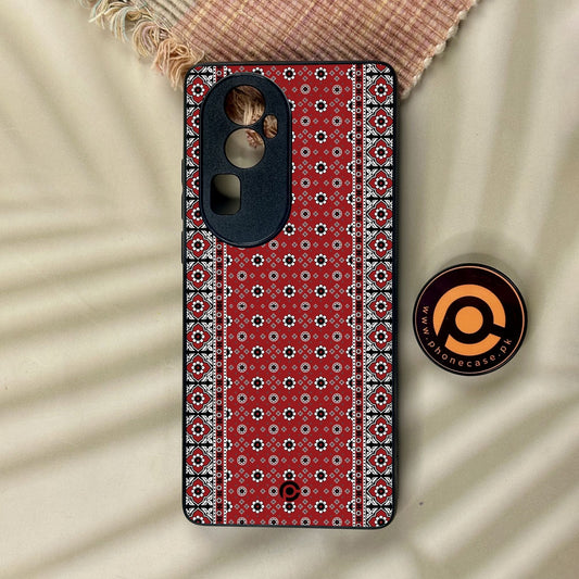 Oppo Reno 10 Pro Plus - Ajrak Design 12 - Premium Metal Printed Soft Bumper Shock Proof Case