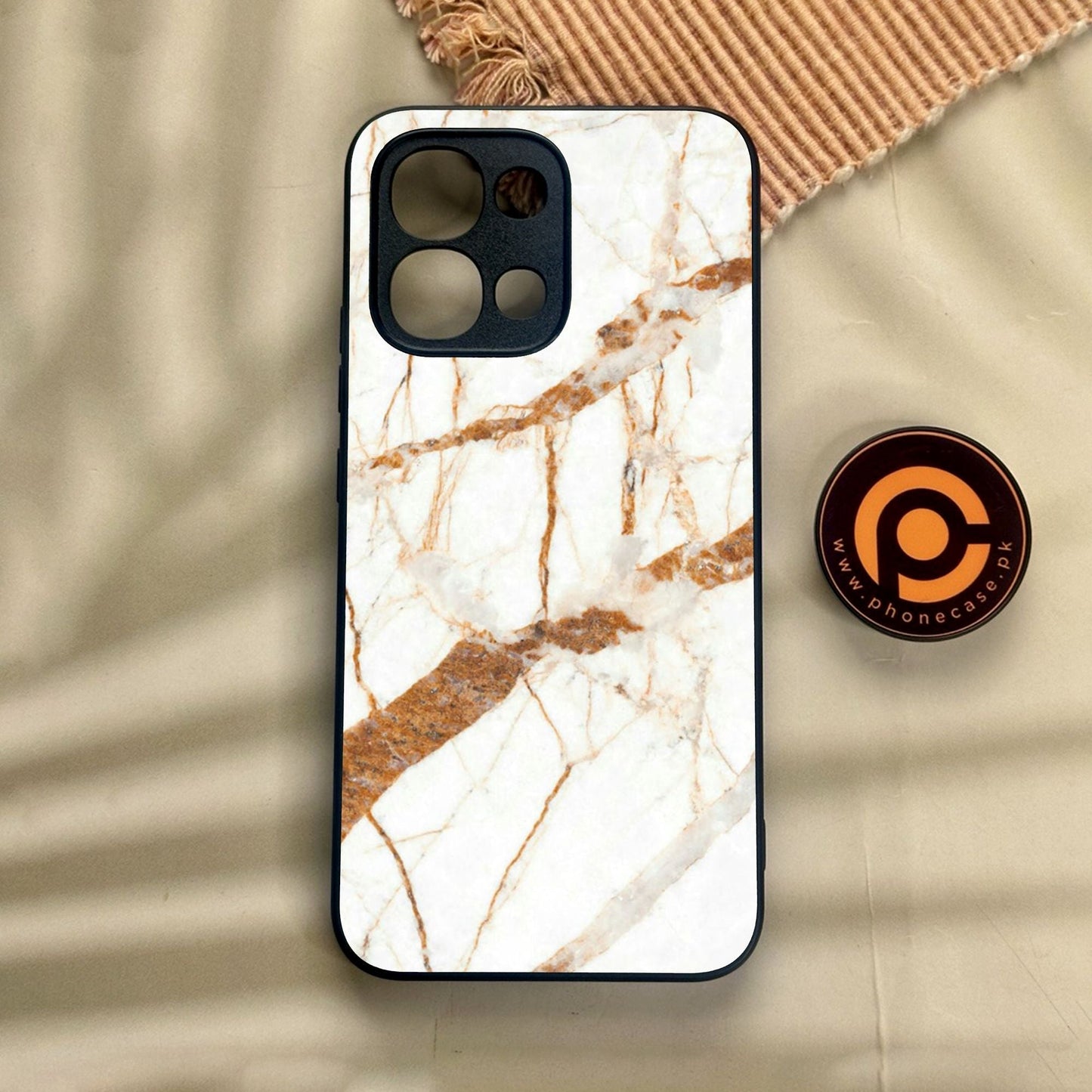 Oppo A6 Pro - White Design 4 - Premium Metal Printed Soft Bumper Shock Proof Case