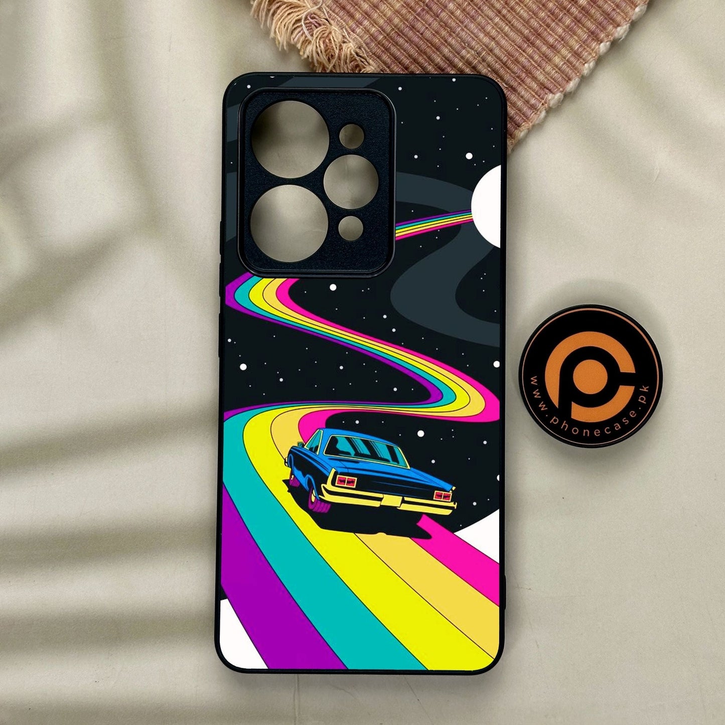 Realme 15 Pro - Drive To The Moon - Premium Metal Printed Soft Bumper Shock Proof Case