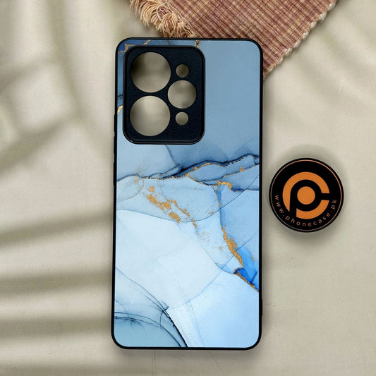 Realme 15 - Blue Marble Design 8 - Premium Metal Printed Soft Bumper Shock Proof Case