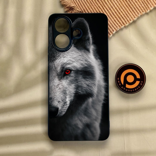 Vivo V60 Lite  - Wolf Design 10 - Premium Metal Printed Soft Bumper Shock Proof Case