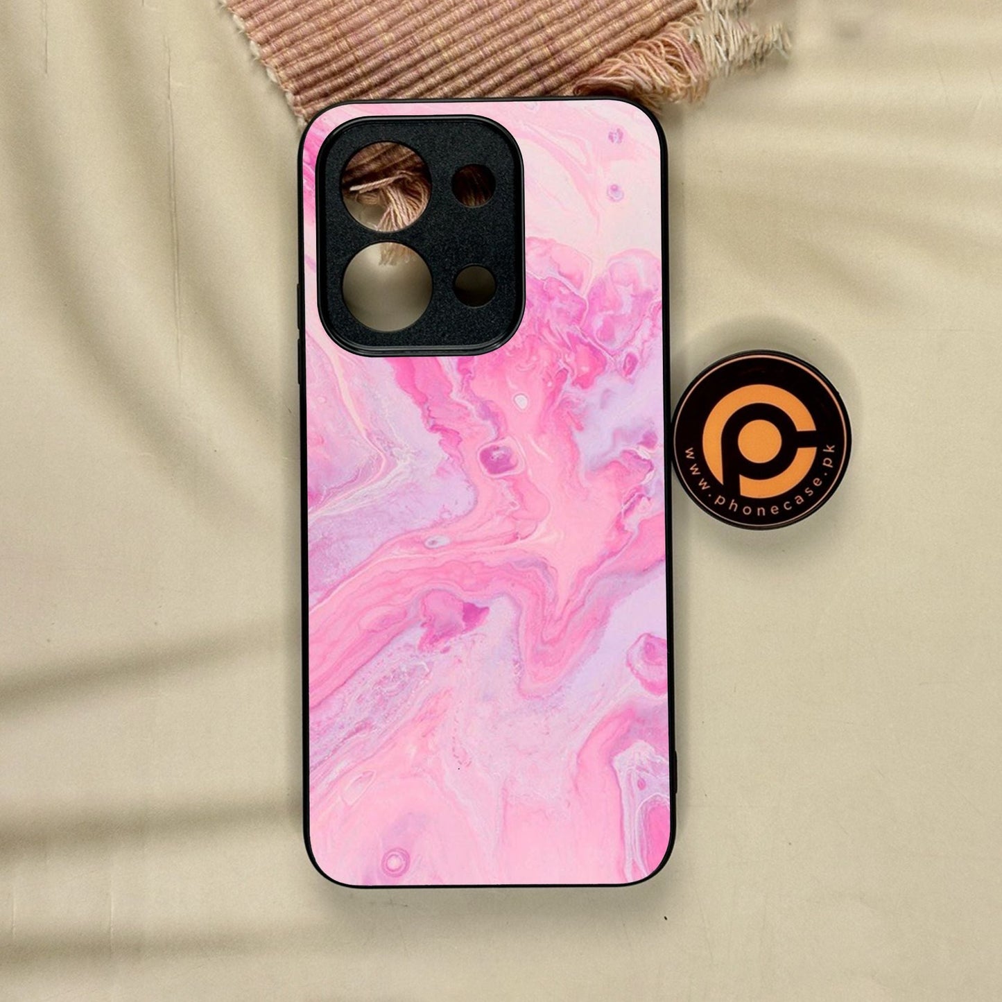 Xiaomi Redmi 15C - Pink Design 6 - Premium Metal Printed Soft Bumper Shock Proof Case