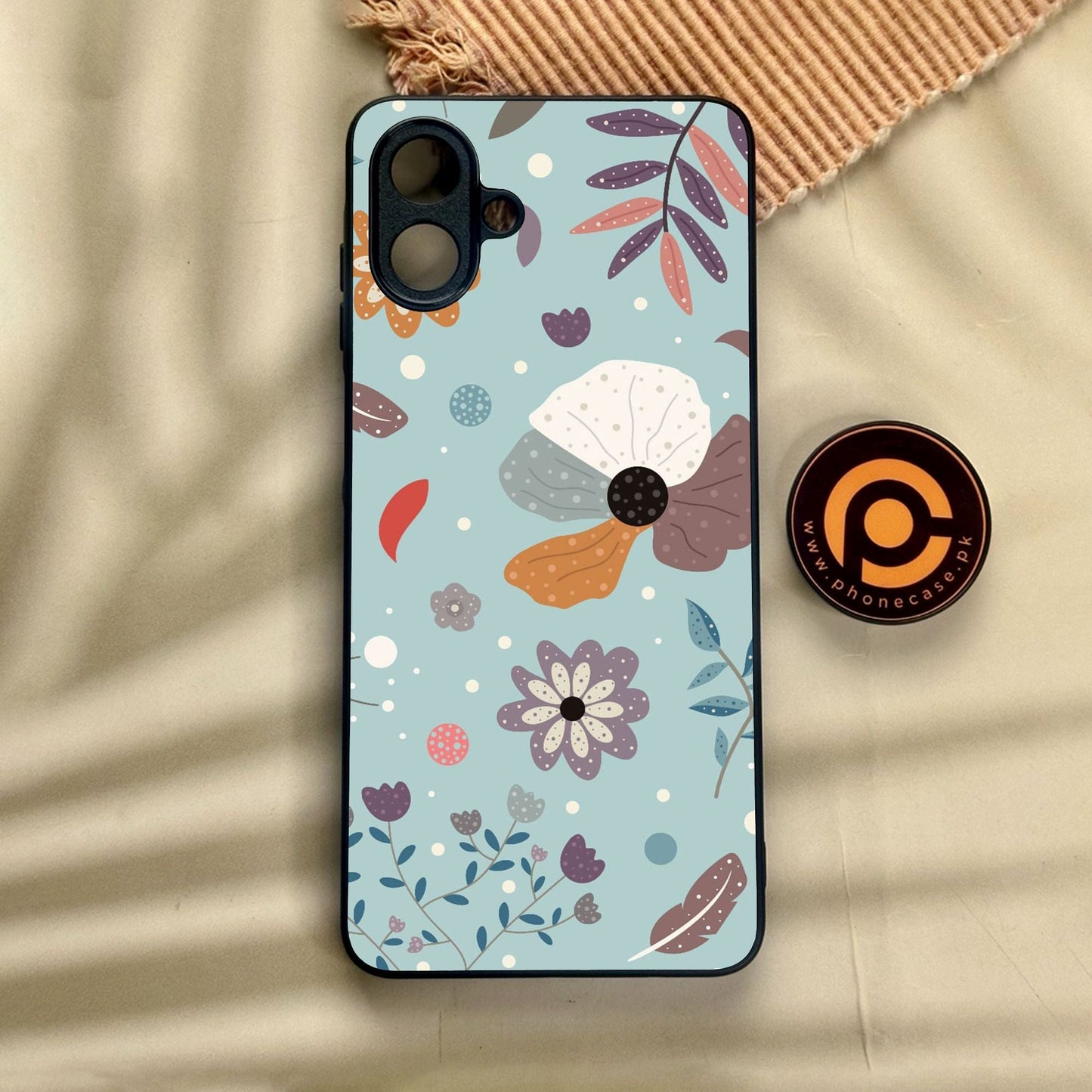 Samsung Galaxy A07 - Floral Series Design 5 - Premium Metal Printed Soft Bumper Shock Proof Case