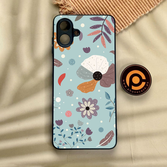 Samsung Galaxy A07 - Floral Series Design 5 - Premium Metal Printed Soft Bumper Shock Proof Case